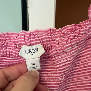 J. Crew Pink and White Striped dress